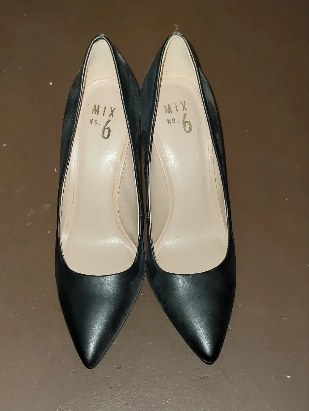 Mix No. 6 Sleek Black Pointed-Toe Pumps